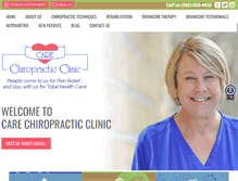 Tablet Screenshot of carechiropractic.us